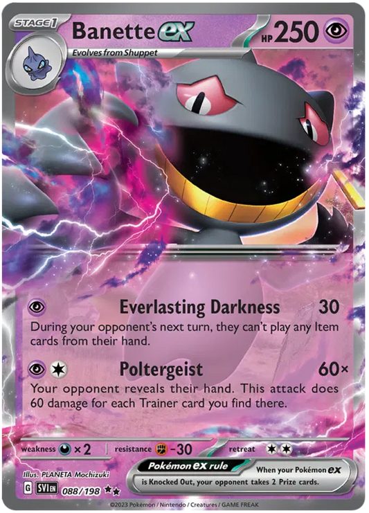Banette EX - Scarlet & Violet Base Set