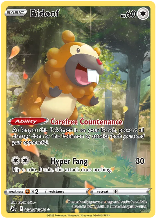 Bidoof Galarian Gallery - Crown Zenith