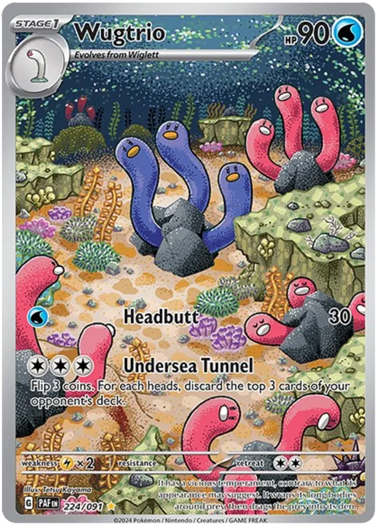 Wugtrio Illustration - Paldean Fates