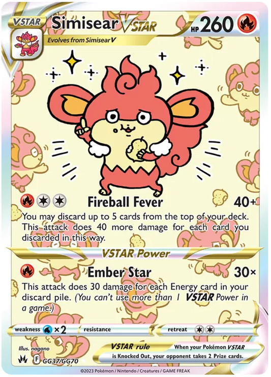 Simisear VSTAR Galarian Gallery - Crown Zenith