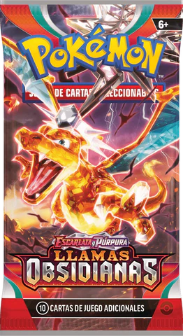 Sobre de Pokemon Llamas Obsidianas