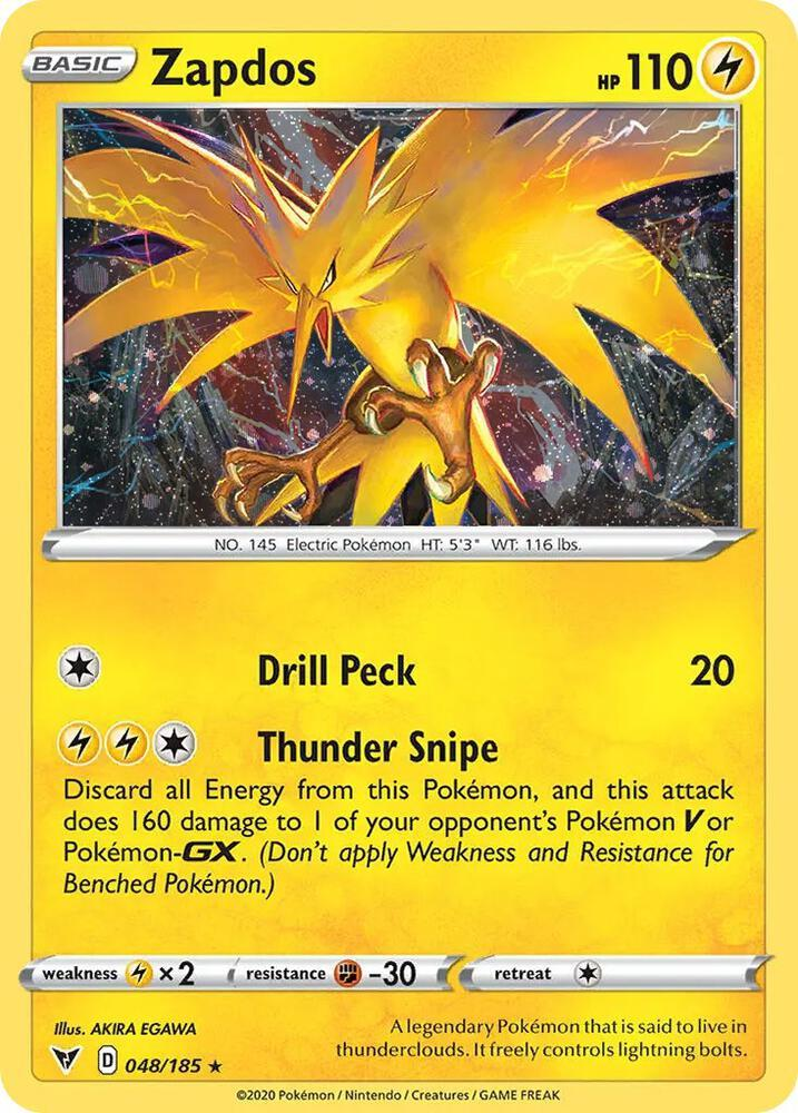 Zapdos Cosmos Holografico - Vivid Voltage