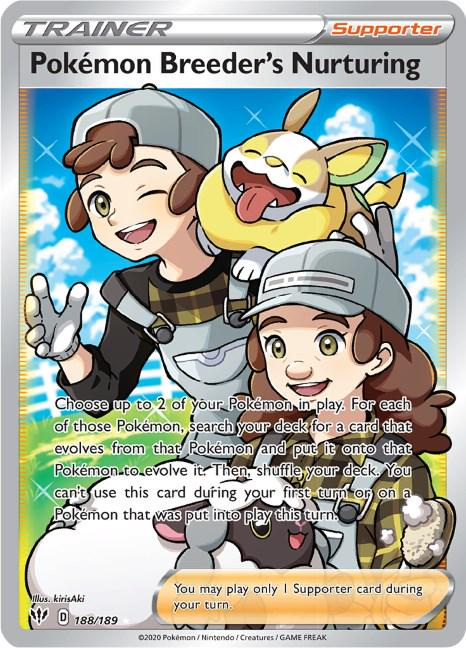 Pokemon Breeder's Nurturing Full Art - Darkness Ablaze
