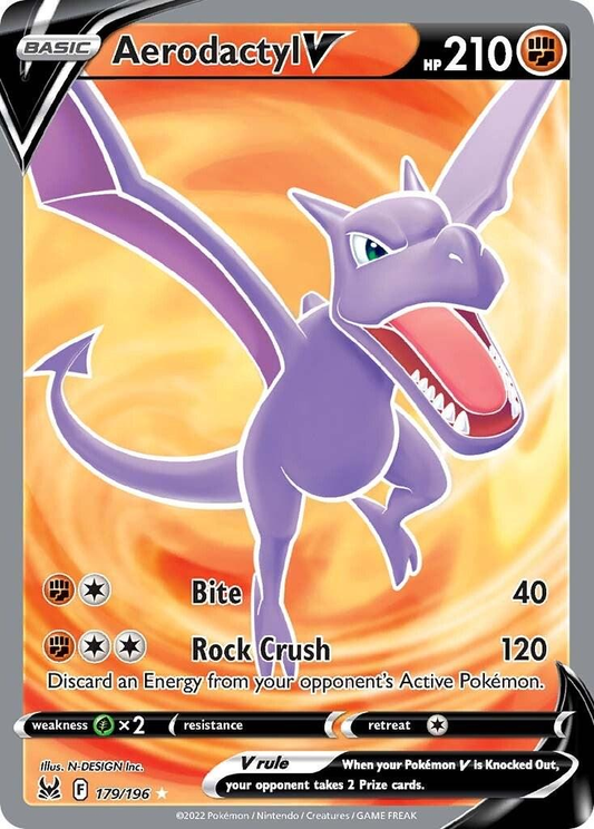 Aerodactyl V Full Art - Lost Origin