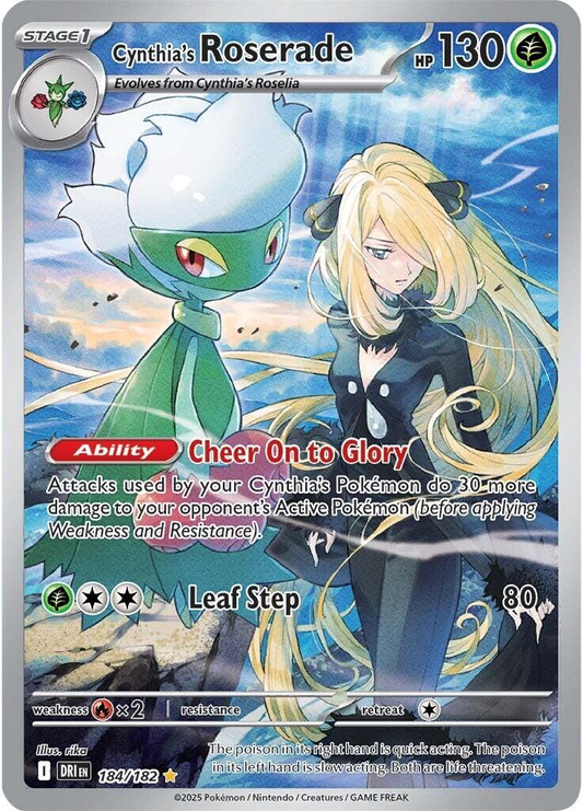 Cynthia's Roserade Illustration - Destined Rivals