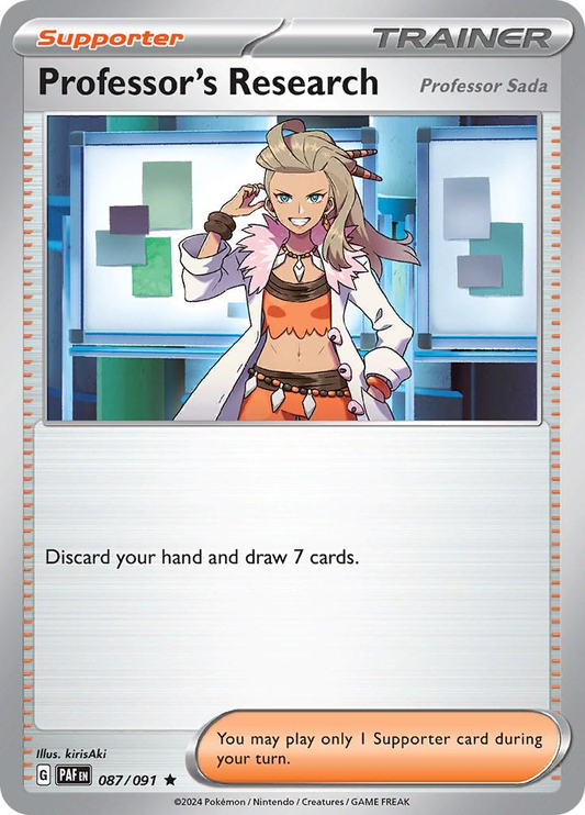 Professor's Research (Sada) Reverse Holografico - Paldean Fates
