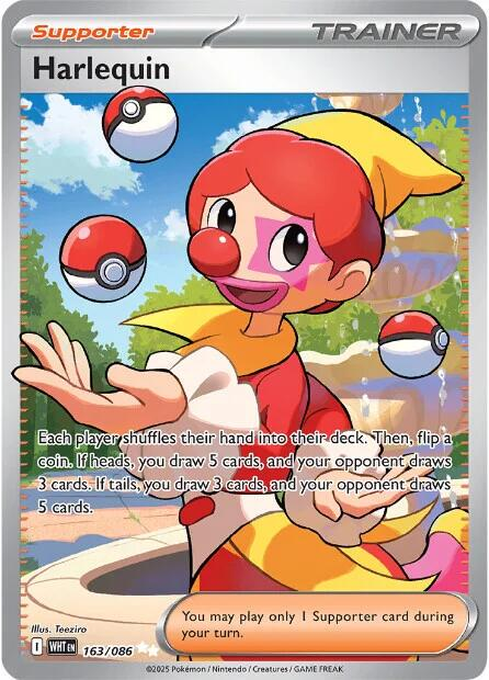 Harlequin Full Art - White Flare