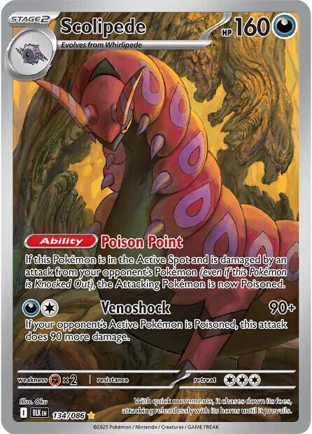 Scolipede Illustration - Black Bolt