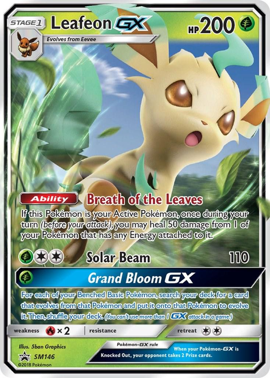 Leafeon GX (LP) - Sun & Moon Promo