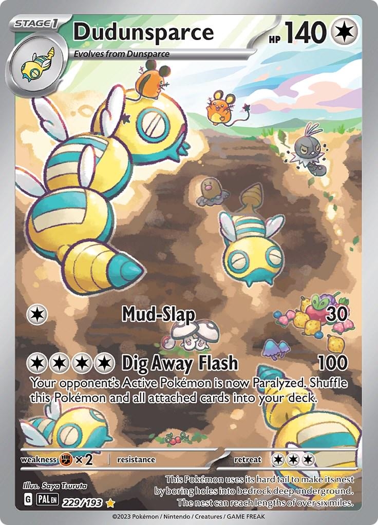 Dudunsparce Illustration - Paldea Evolved