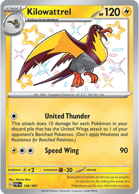 Kilowattrel Shiny - Paldean Fates