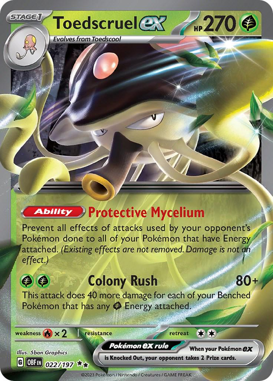 Toedscruel EX - Obsidian Flames