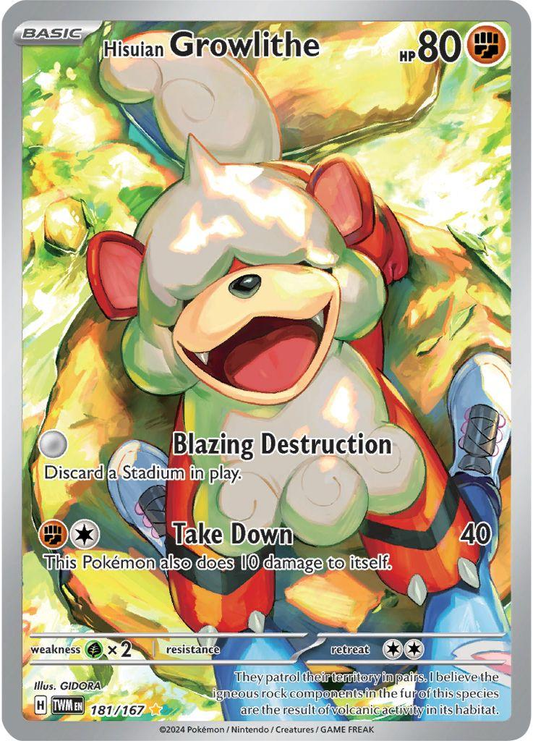Hisuian Growlithe Illustration - Twilight Masquerade