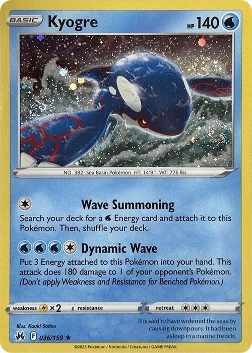 Kyogre Cosmos Holografico - Crown Zenith
