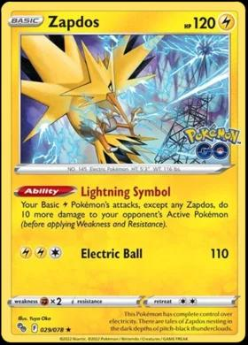 Zapdos Holografico - Pokemon GO