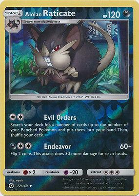 Alolan Raticate Reverse Holografico - Sun & Moon Base Set