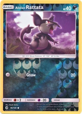 Alolan Rattata Reverse Holografico - Sun & Moon Base Set