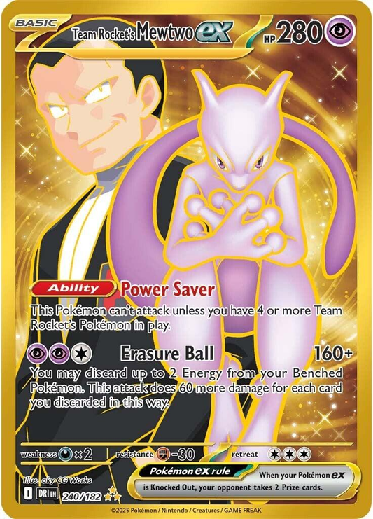 Team Rocket's Mewtwo EX Golden - Destined Rivals
