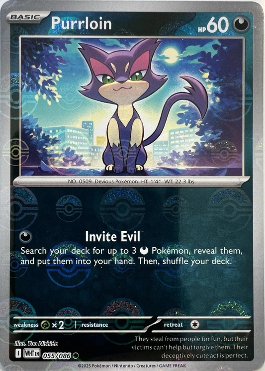 Purrloin Poke Ball - White Flare