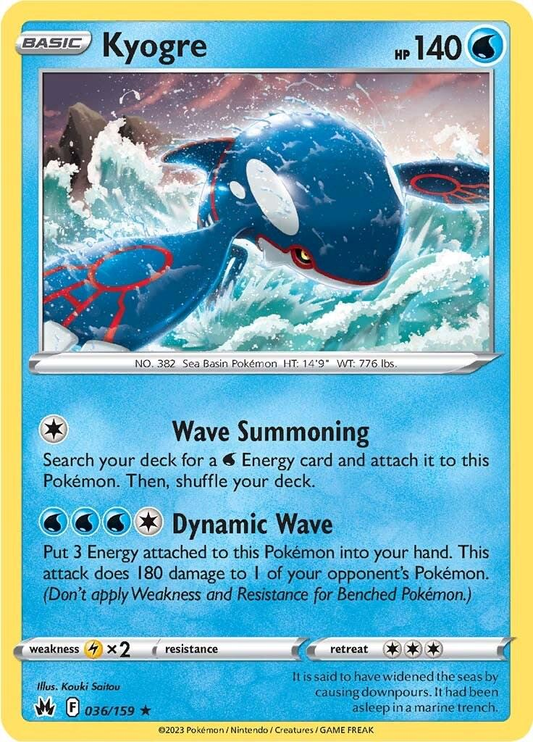 Kyogre Holografico - Crown Zenith