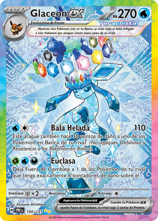 Glaceon EX Special Illustration - Evoluciones Prismaticas