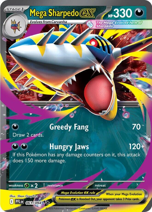 Mega Sharpedo EX - Llamaradas Fantasmales