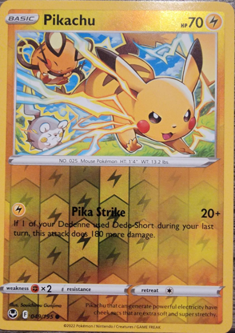 Pikachu Reverse Holografico (Español) - Tempestad Plateada