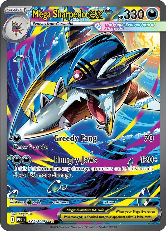 Mega Sharpedo Special Illustration - Phantasmal Flames