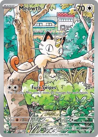Meowth Illustration - Phantasmal Flames