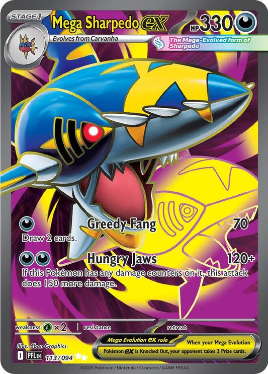 Mega Sharpedo EX Full Art - Phantasmal Flames