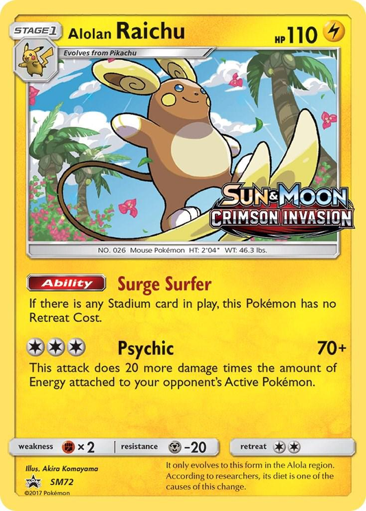 Alolan Raichu Holografico Stamped - Sun & Moon Promo