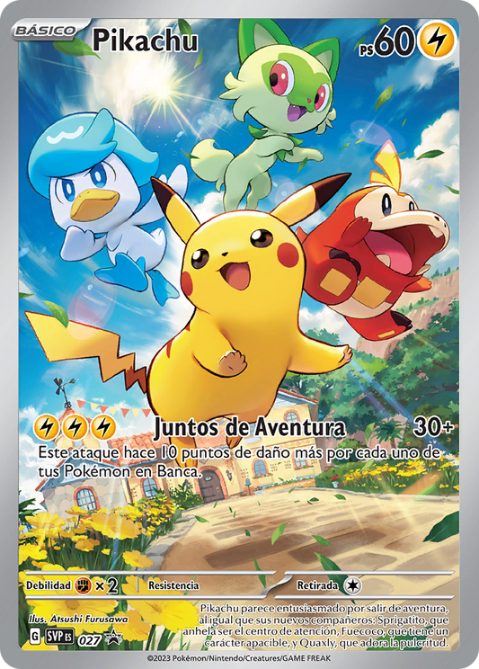 Pikachu Illustration (LP) - Escarlata & Purpura Promo