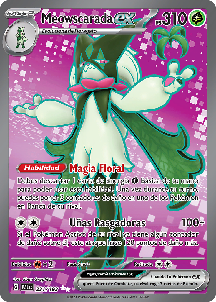 Meowscarada EX Full Art - Evoluciones en Paldea