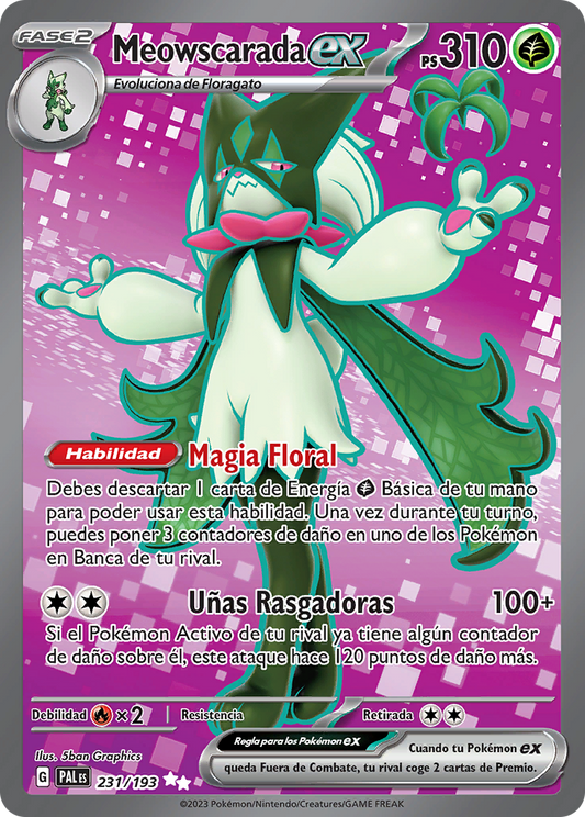 Meowscarada EX Full Art - Evoluciones en Paldea