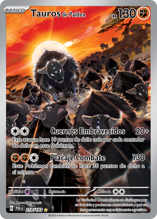 Tauros de Paldea Illustration - Evoluciones en Paldea