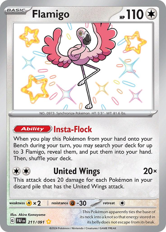 Flamigo Shiny - Paldean Fates