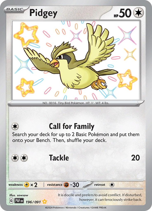 Pidgey Shiny - Paldean Fates