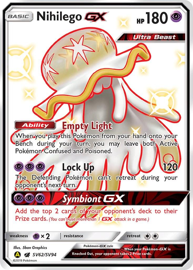 Nihilego GX Full Art Shiny - Hidden Fates