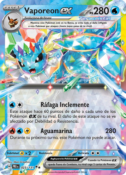 Vaporeon EX - Evoluciones Prismaticas