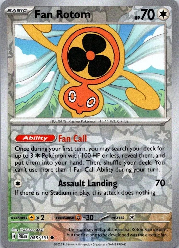 Fan Rotom Reverse Holografico - Prismatic Evolutions
