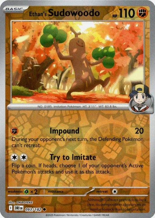 Ethan's Sudowoodo Reverse Holografico - Destined Rivals