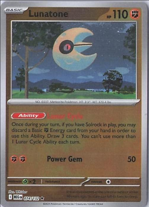 Lunatone Reverse Holografico - Mega Evolution