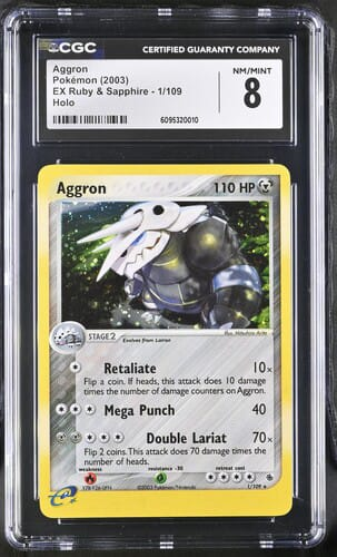 Aggron Holografico Ruby & Sapphire 2003 - CGC 8