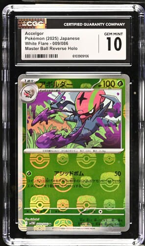 Accelgor Master Ball White Flare - CGC 10