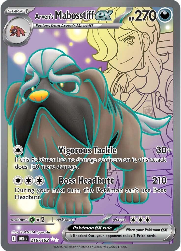 Arven's Mabosstiff EX Full Art - Destined Rivals