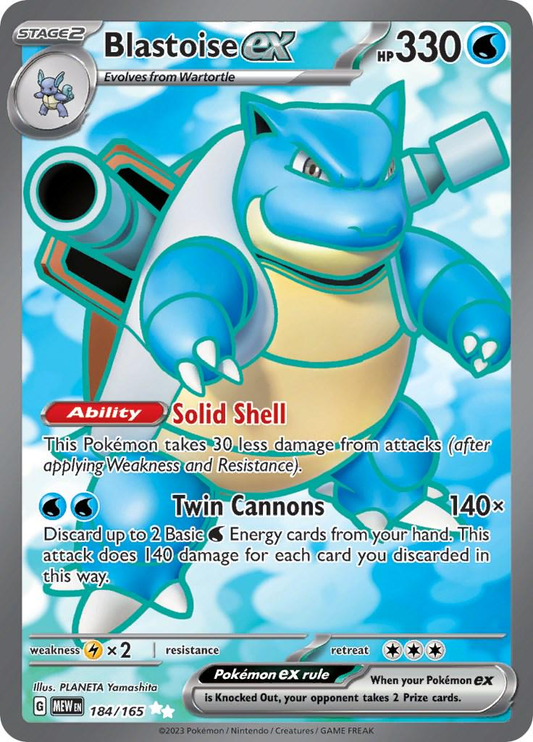 Blastoise EX Full Art - Pokemon 151