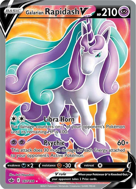 Galarian Rapidash V Full Art - Chilling Reign