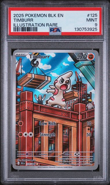 Timburr Illustration Black Bolt - PSA 9