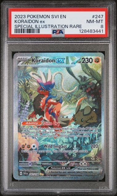 Koraidon EX Special Illustration Scarlet & Violet Base Set - PSA 8