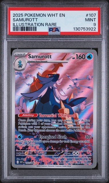 Samurott Illustration White Flare - PSA 9